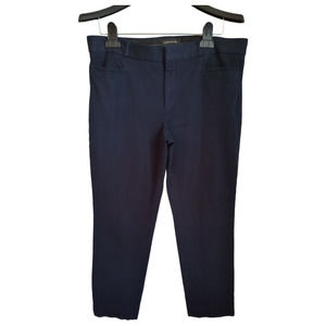 Banana Republic Sloan Dress Pants Women's Size 12 Navy Blue Cropped Slim Career